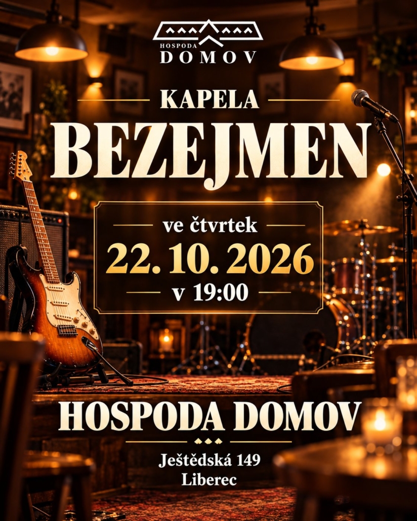 Kapela BEZEJMEN živě v Hospodě DOMOV